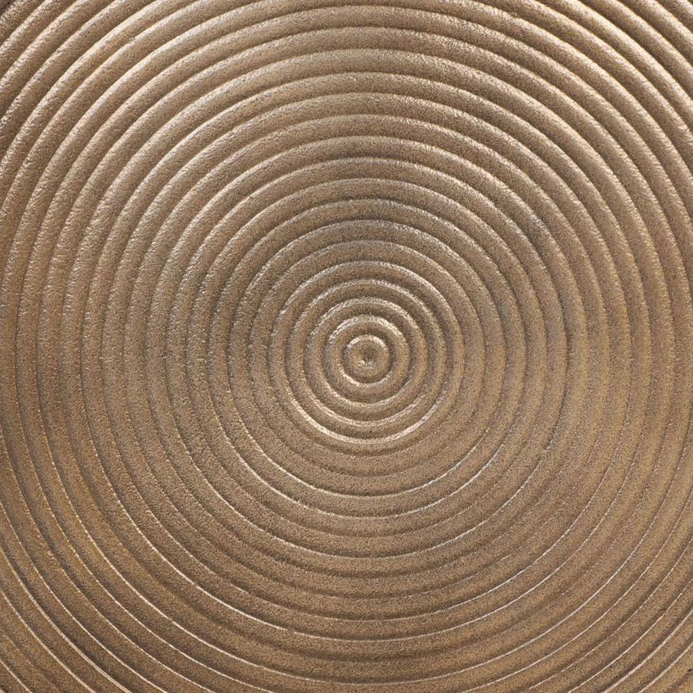 Everts 19 in. x 23.25 in. Antique Brass Round Metal End Table by Noble House - Image 7