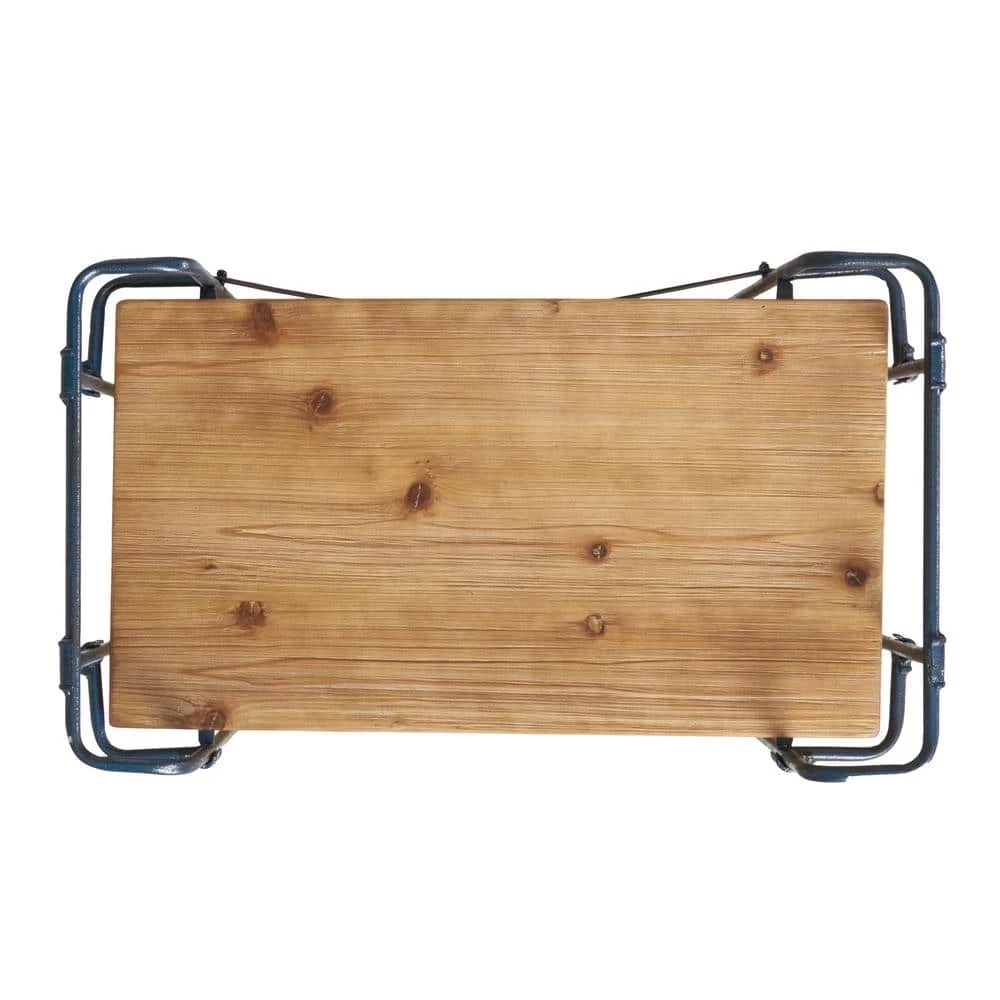 Cedarburg 40.75 in. Antique Brown Wood 3-Shelf Etagere Bookcase by Noble House - Image 6