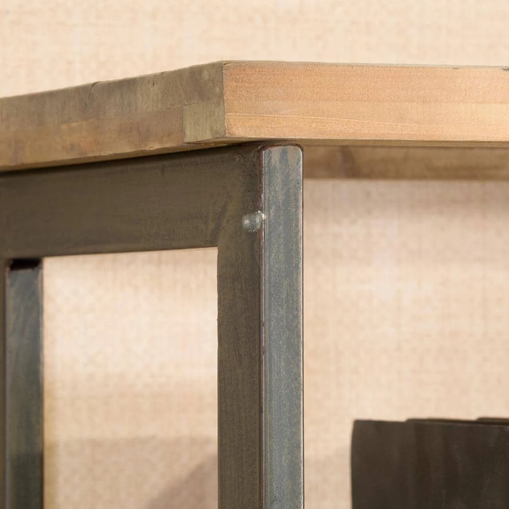 Winsten 22.00 in. Antique Brown Wood 4-Shelf Accent Bookcase by Noble House - Image 4