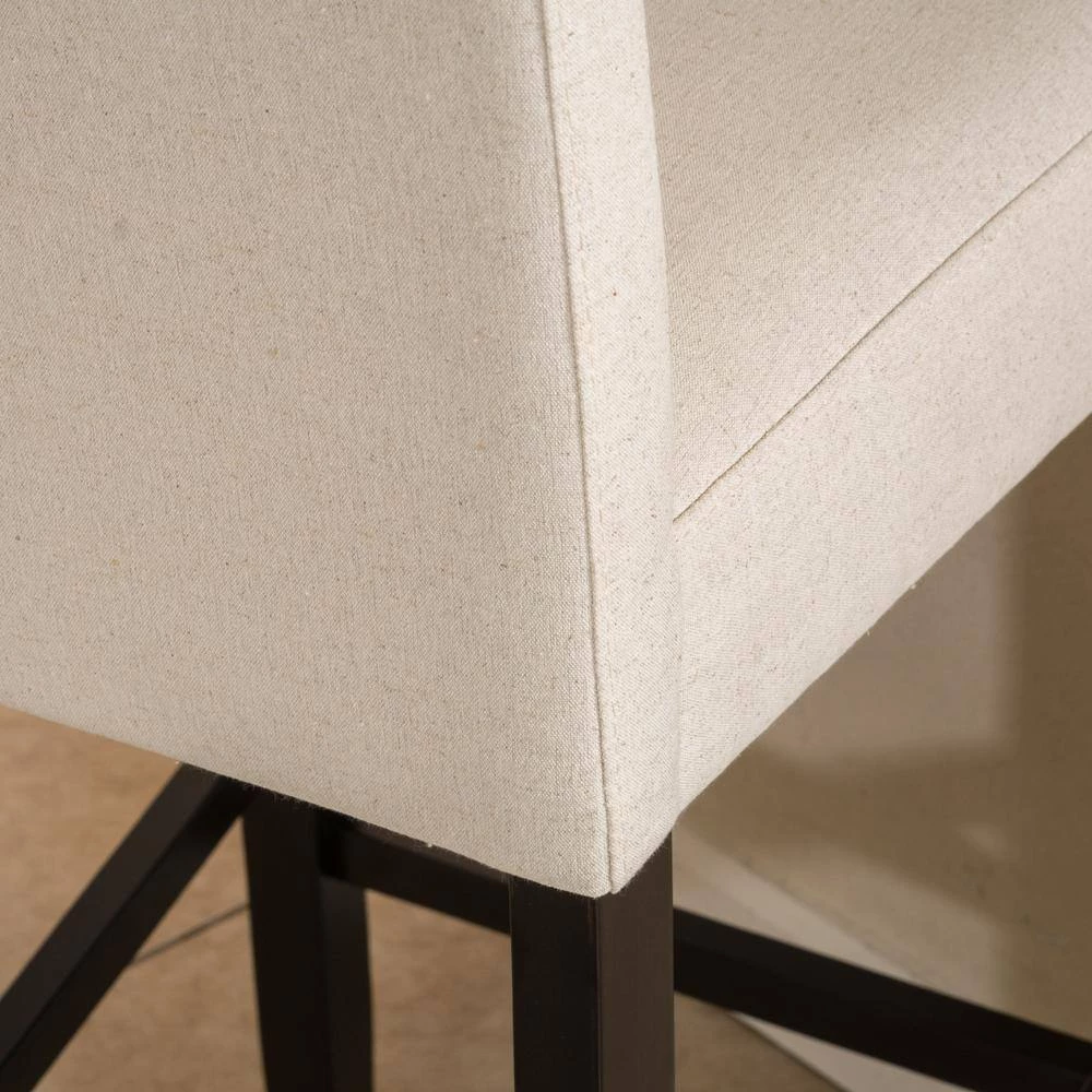 Markson 30 in. Beige Studded Bar Stool (Set of 2) by Noble House - Image 10