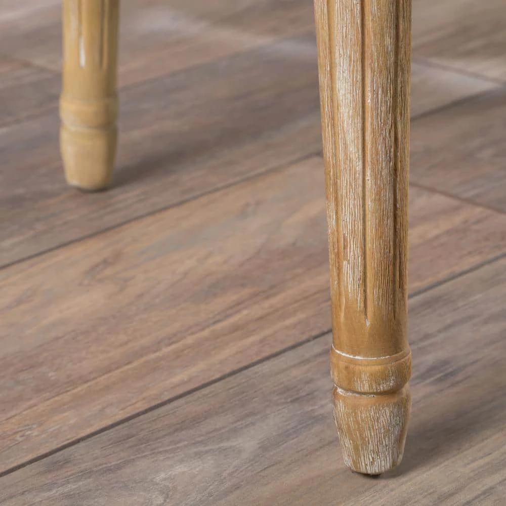 Phinnaeus Beige Fabric Dining Chairs (Set of 2) by Noble House - Image 5