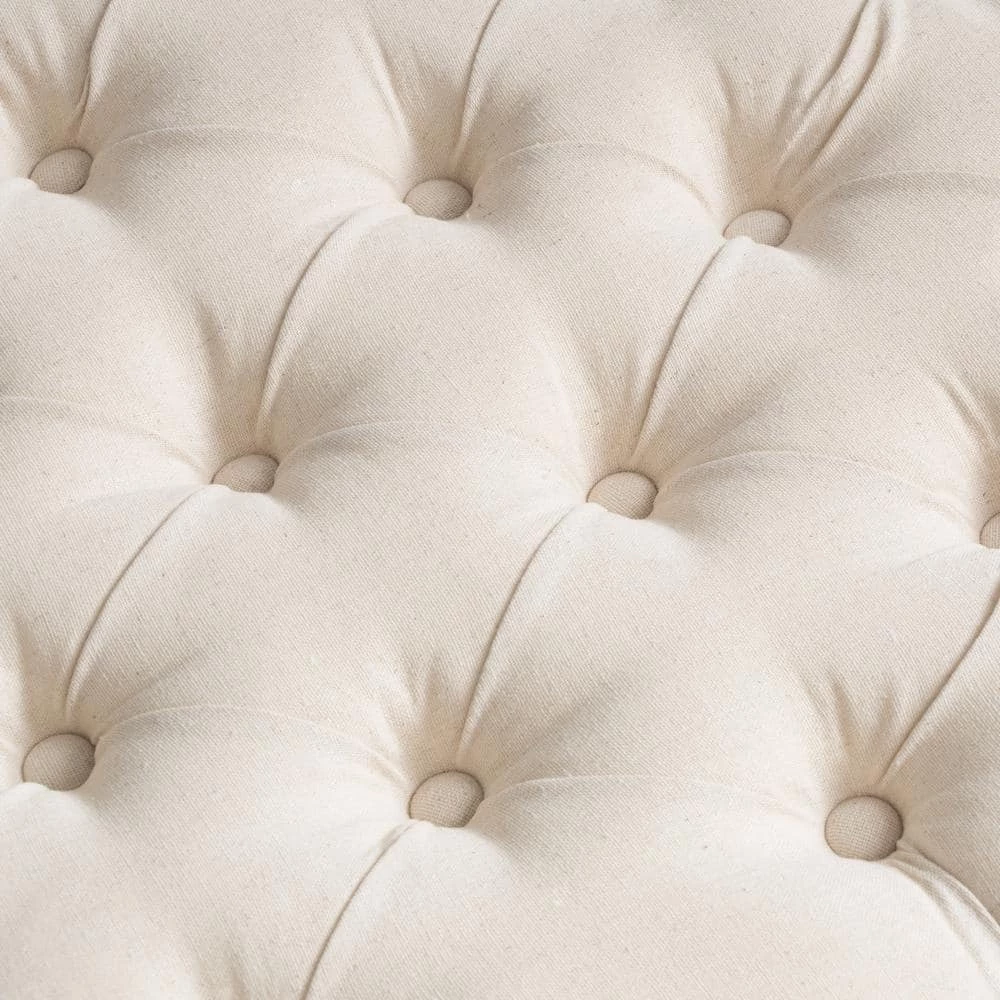 Juliana Beige Fabric Storage Ottoman by Noble House - Image 2