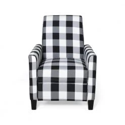 Foxhill Black Checkerboard No Additional Features Recliner by Noble House