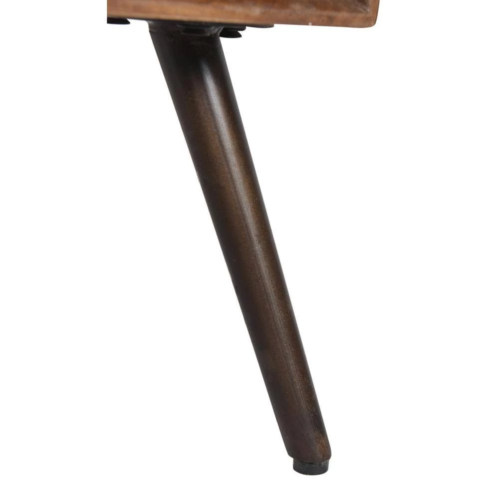 Groff Dark Brown and Black Cabinet with 1-Door by Noble House - Image 5