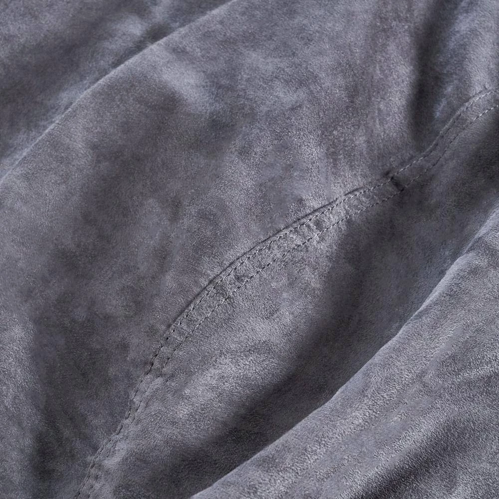 Baron 8 ft. Black Suede Polyester Bean Bag by Noble House - Image 7