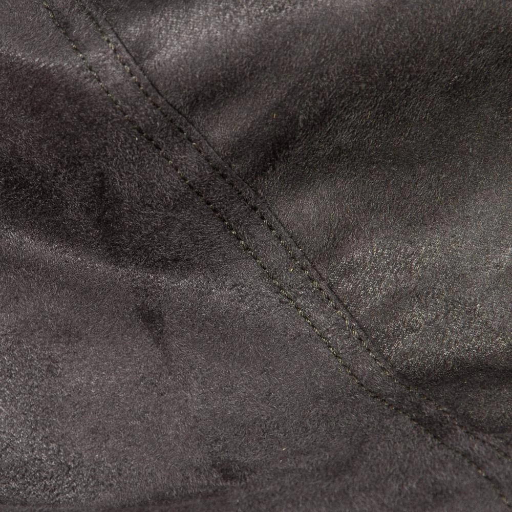 Baron 8 ft. Black Suede Polyester Bean Bag by Noble House - Image 4