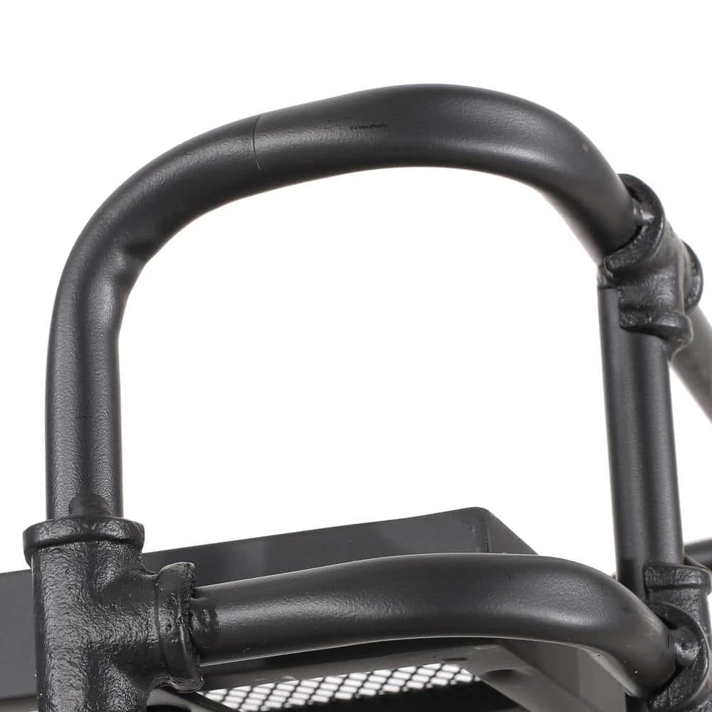 Kiannah 66.75 in. Matte Black Iron Mesh 5 Shelf Etagere Bookcase by Noble House - Image 3