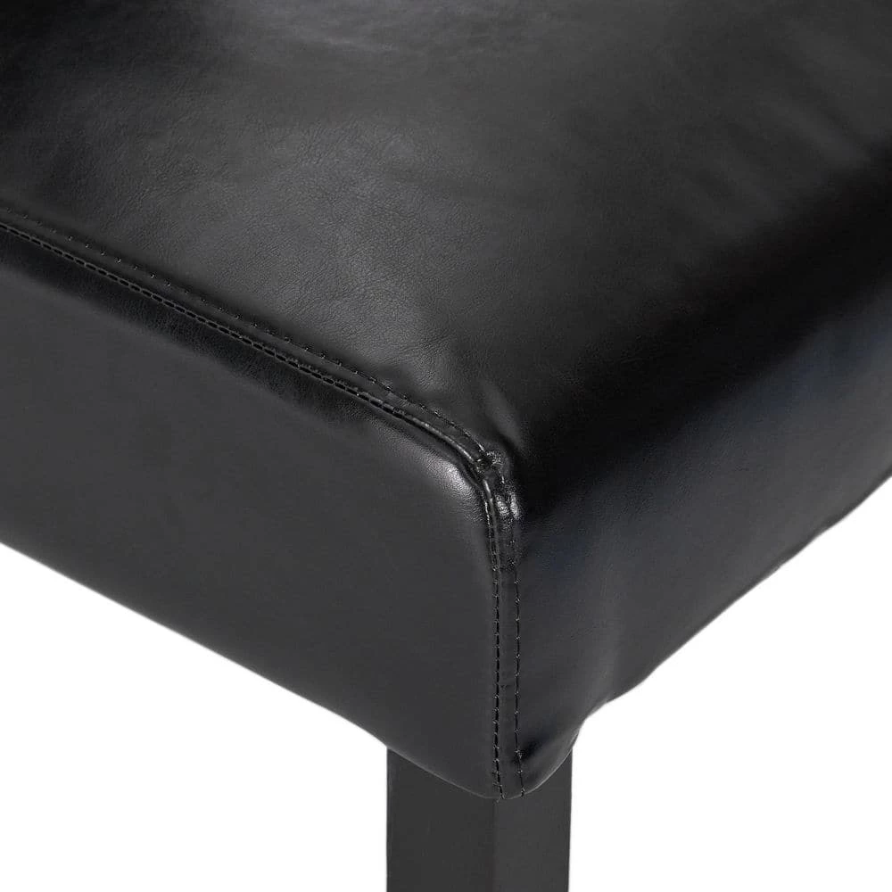 Roland Black Leather Dining Chairs (Set of 2) by Noble House - Image 6