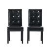 Roland Black Leather Dining Chairs (Set of 2) by Noble House