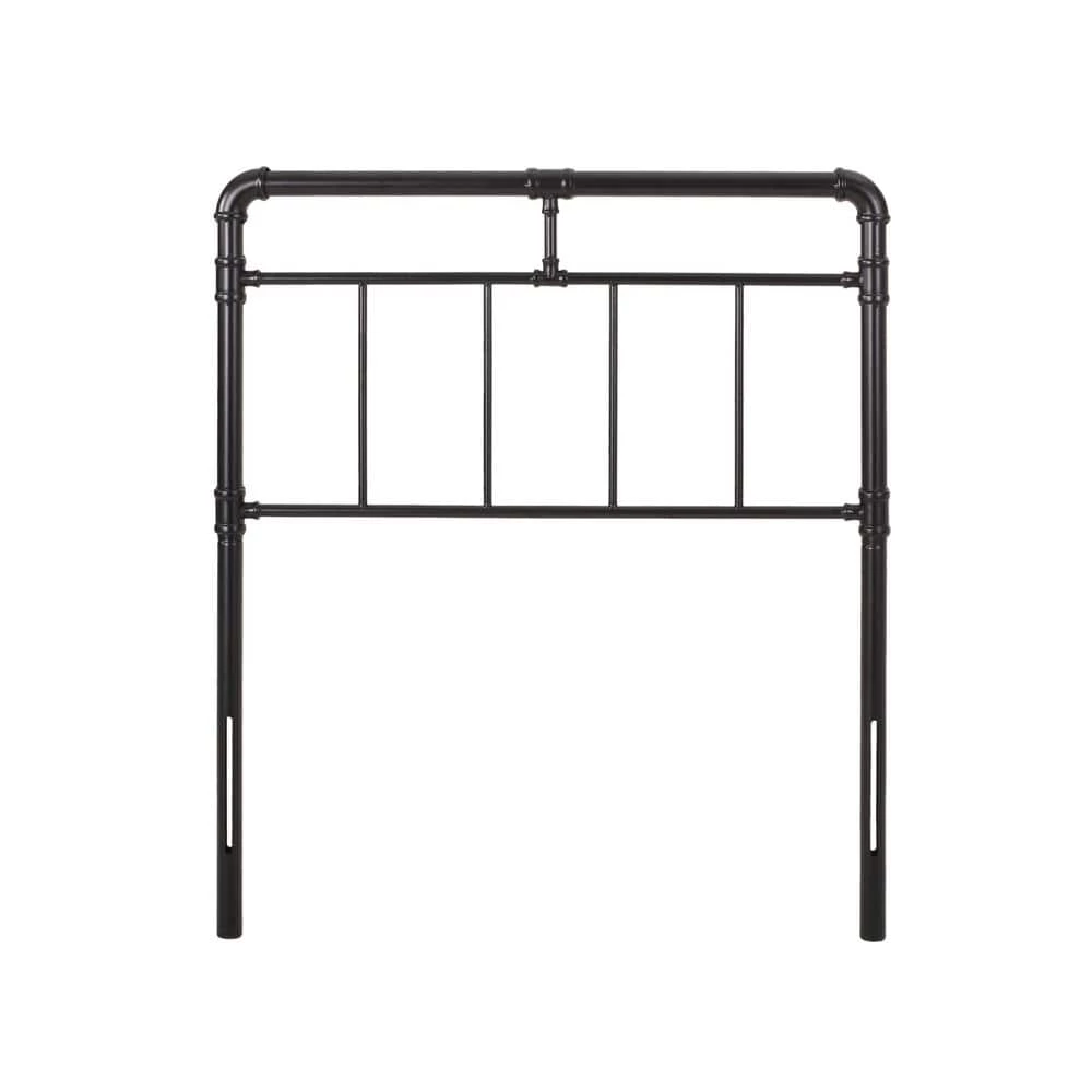 Aborn Flat Black Twin Headboard by Noble House