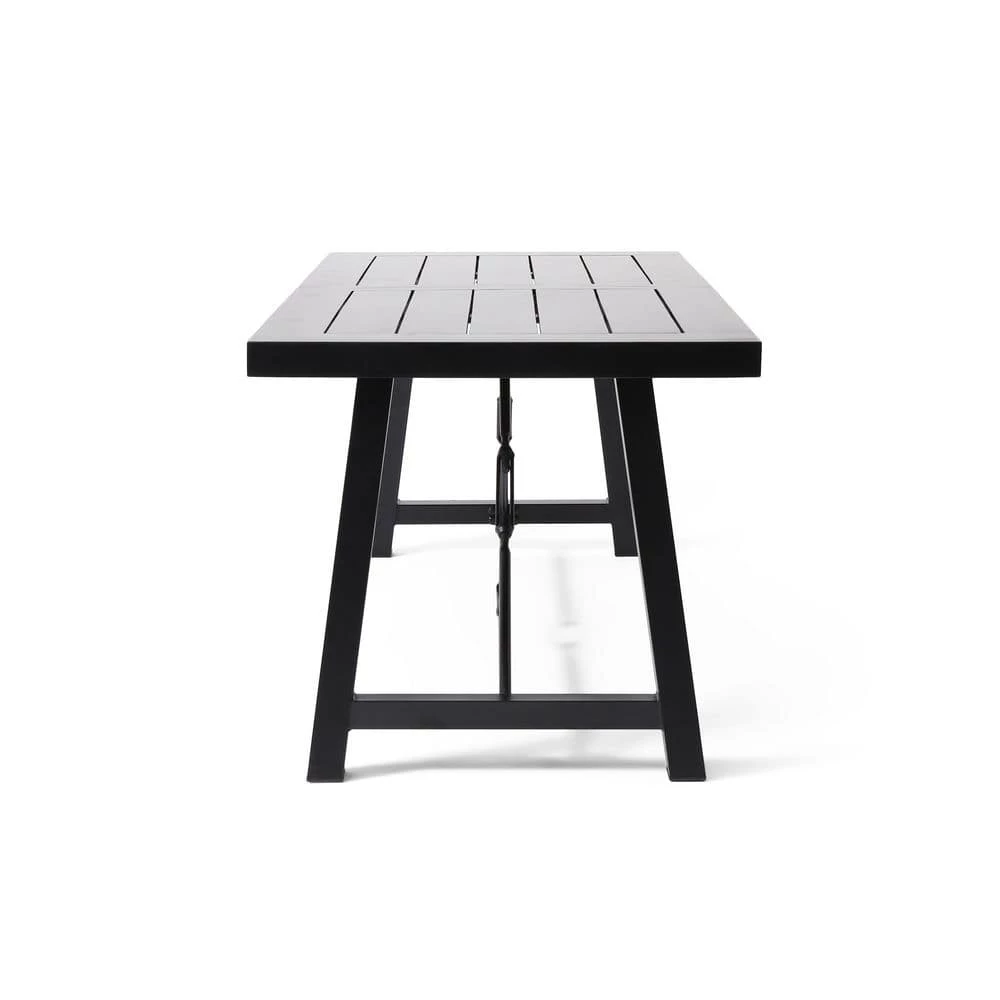 Aubrie Black Dining Table by Noble House - Image 2