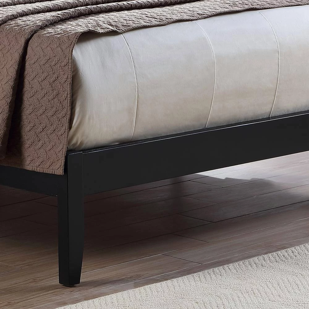 Guilford Black and Natural Queen Bed with Headboard by Noble House - Image 4