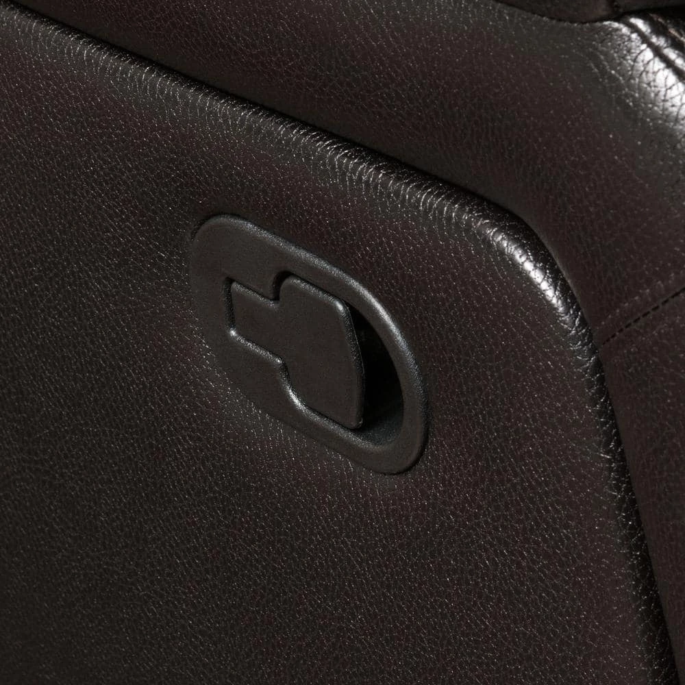 Hawthorne Black Leather Recliner by Noble House - Image 7