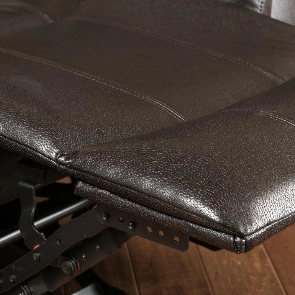 Hawthorne Black Leather Recliner by Noble House - Image 8