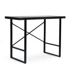 Titeca 48 in. H Brown and Black Mango Wood Writing Desk with Counter Height by Noble House