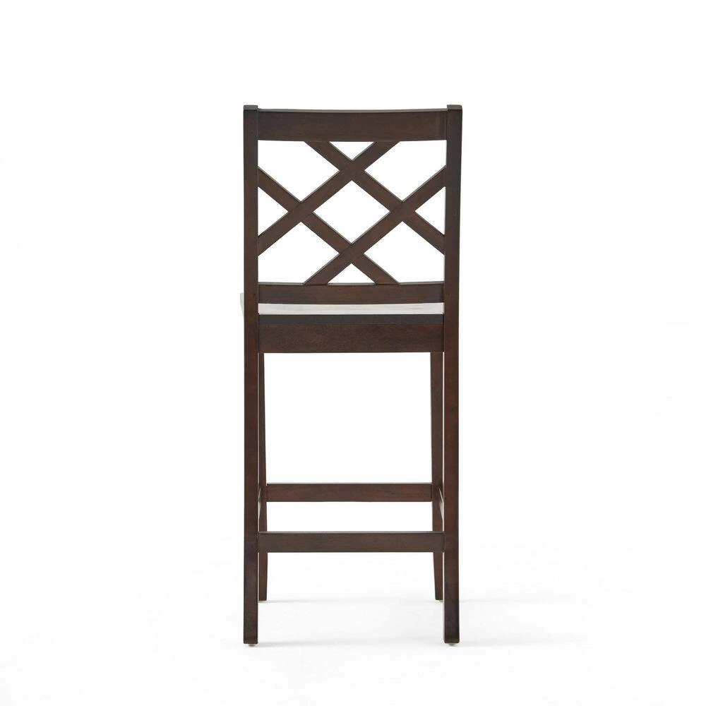 Harmon 26.18 in. Brown Acacia Counter Chair by Noble House - Image 9