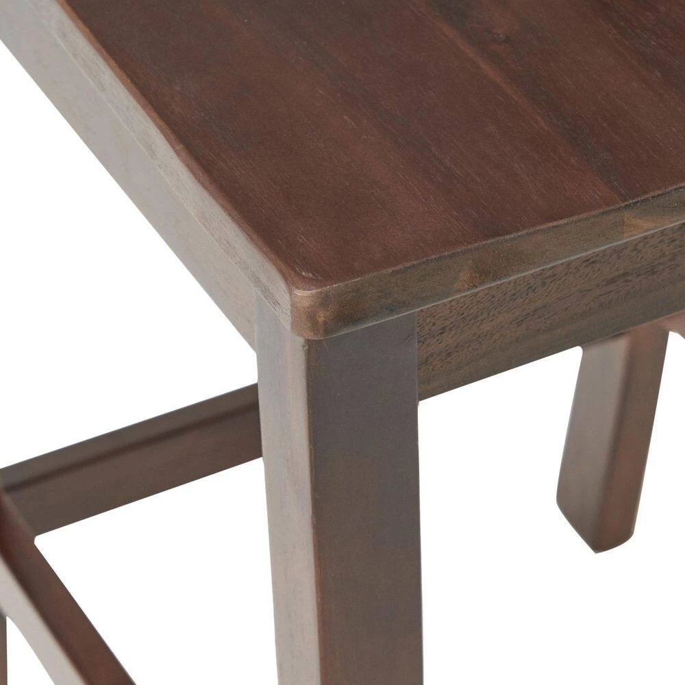 Harmon 26.18 in. Brown Acacia Counter Chair by Noble House - Image 4