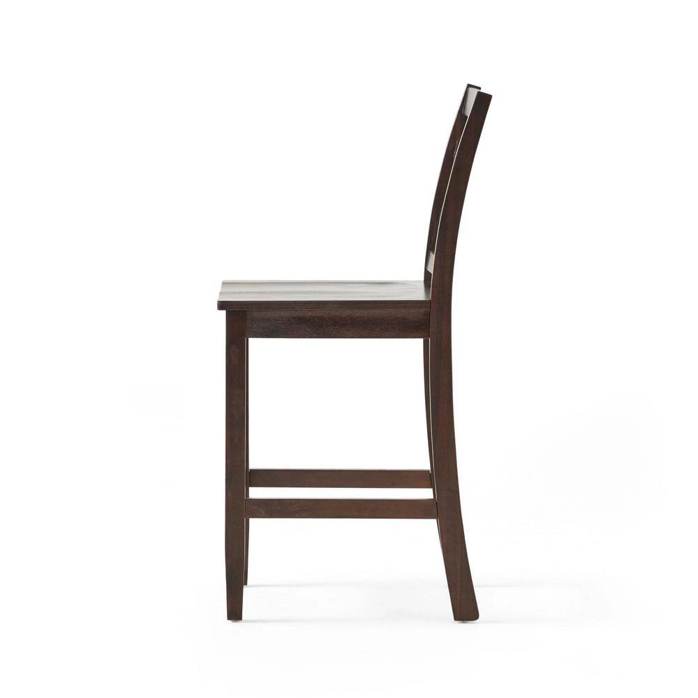 Harmon 26.18 in. Brown Acacia Counter Chair by Noble House - Image 2
