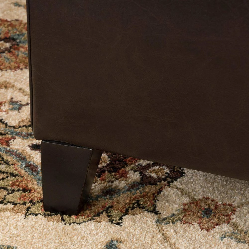 Lanister Brown PU Leather Medium Storage Bench by Noble House - Image 6