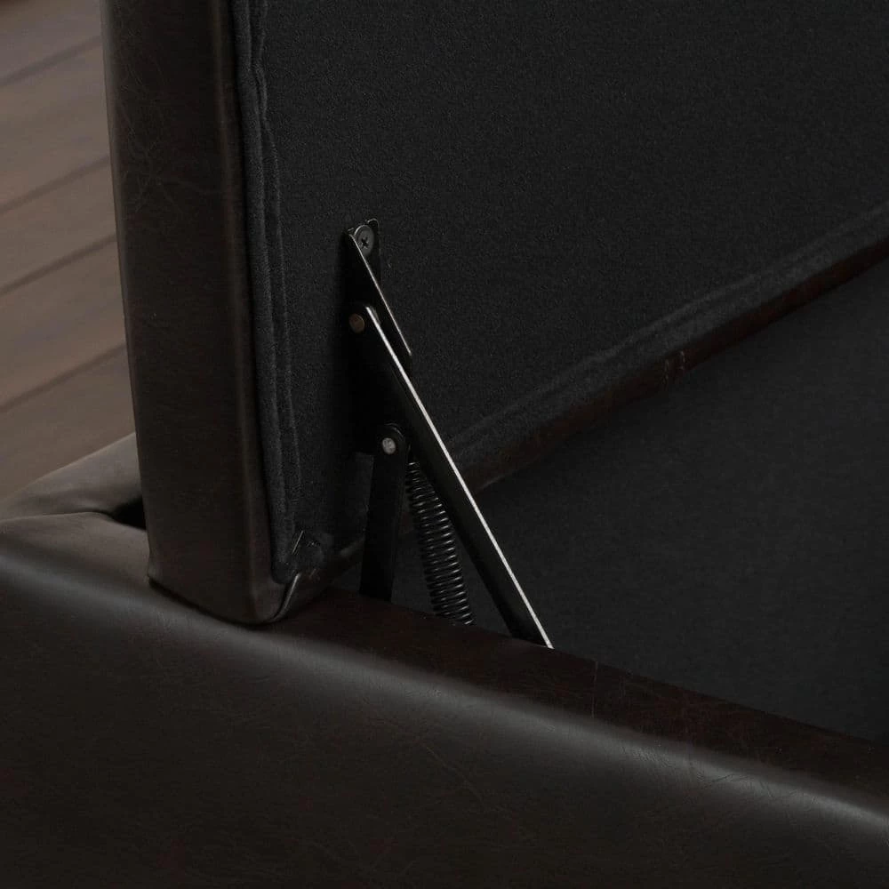 Lanister Brown PU Leather Medium Storage Bench by Noble House - Image 8