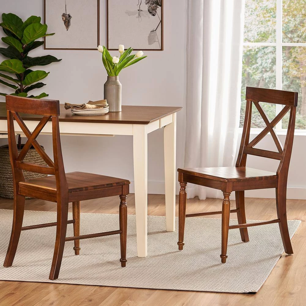 Rovie Dark Oak Wood Dining Chairs Set of 2 by Noble House - Image 14