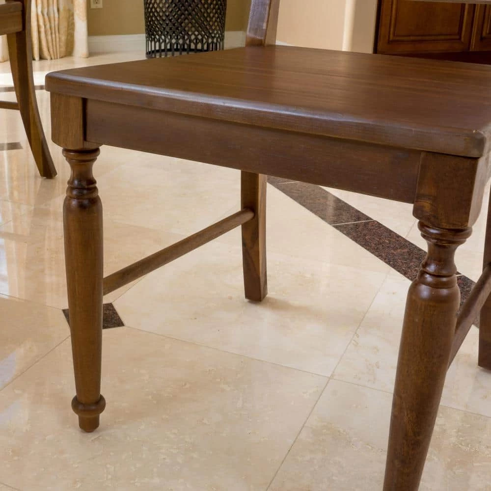 Rovie Dark Oak Wood Dining Chairs Set of 2 by Noble House - Image 3