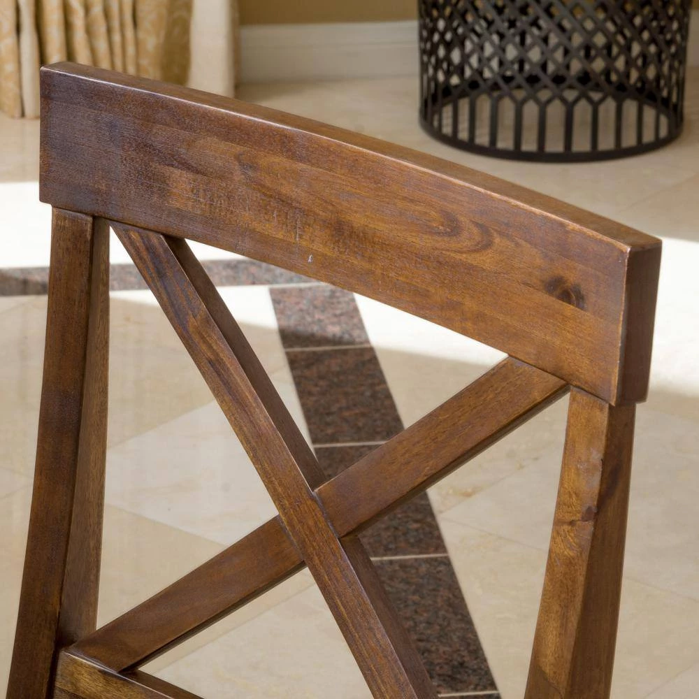 Rovie Dark Oak Wood Dining Chairs Set of 2 by Noble House - Image 13