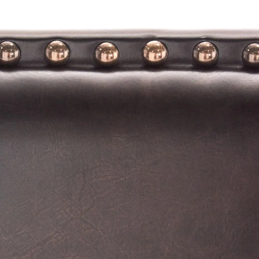 Hilton Brown Leather King/Cal King Headboard by Noble House - Image 8