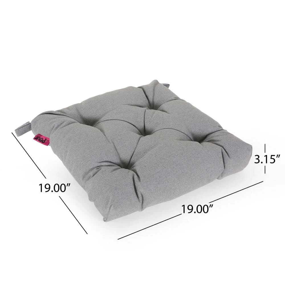 Baird Charcoal Tufted Chair Pad by Noble House - Image 5