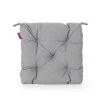 Baird Charcoal Tufted Chair Pad by Noble House