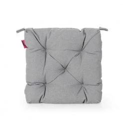 Baird Charcoal Tufted Chair Pad by Noble House