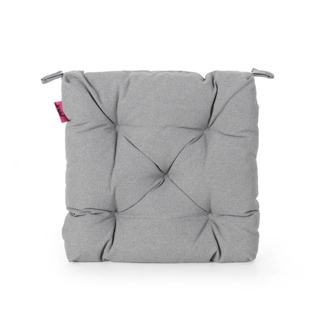 Baird Charcoal Tufted Chair Pad by Noble House
