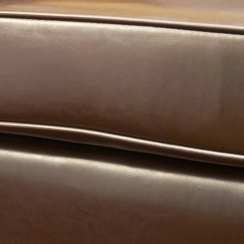 Freemont Brown Upholstered Club Chair by Noble House - Image 7