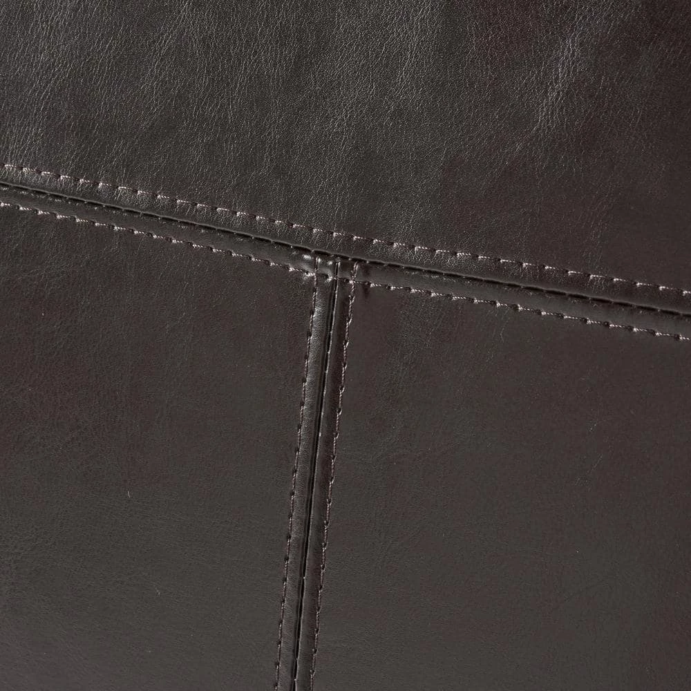 Lissa Chocolate Brown PU T-Stitch Dining Chairs (Set of 2) by Noble House - Image 5