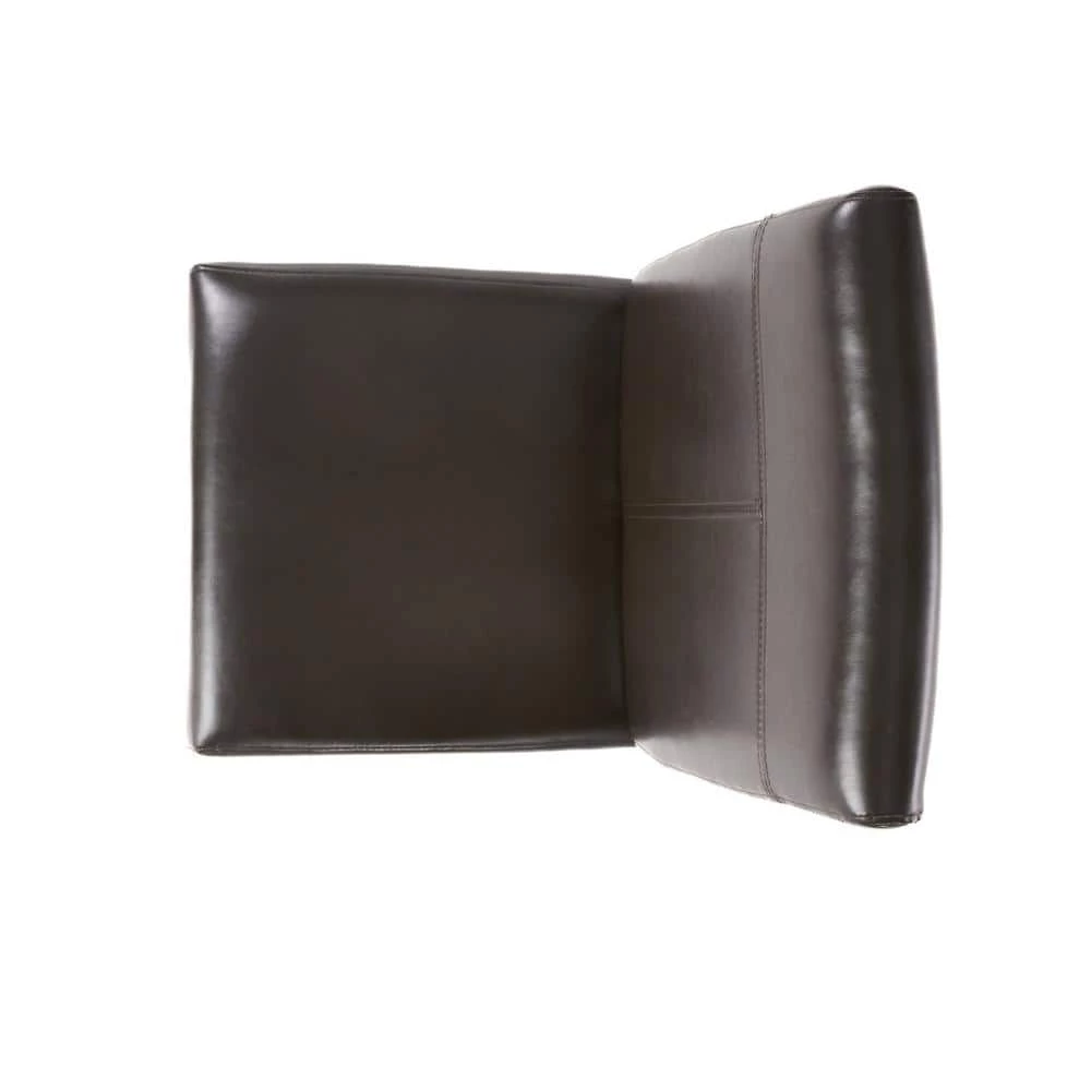 Lissa Chocolate Brown PU T-Stitch Dining Chairs (Set of 2) by Noble House - Image 7