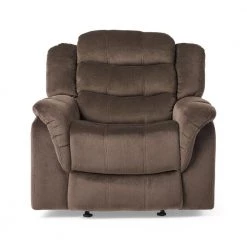 Hawthorne 39 in. Chocolate Polyester 3 Position Recliner by Noble House