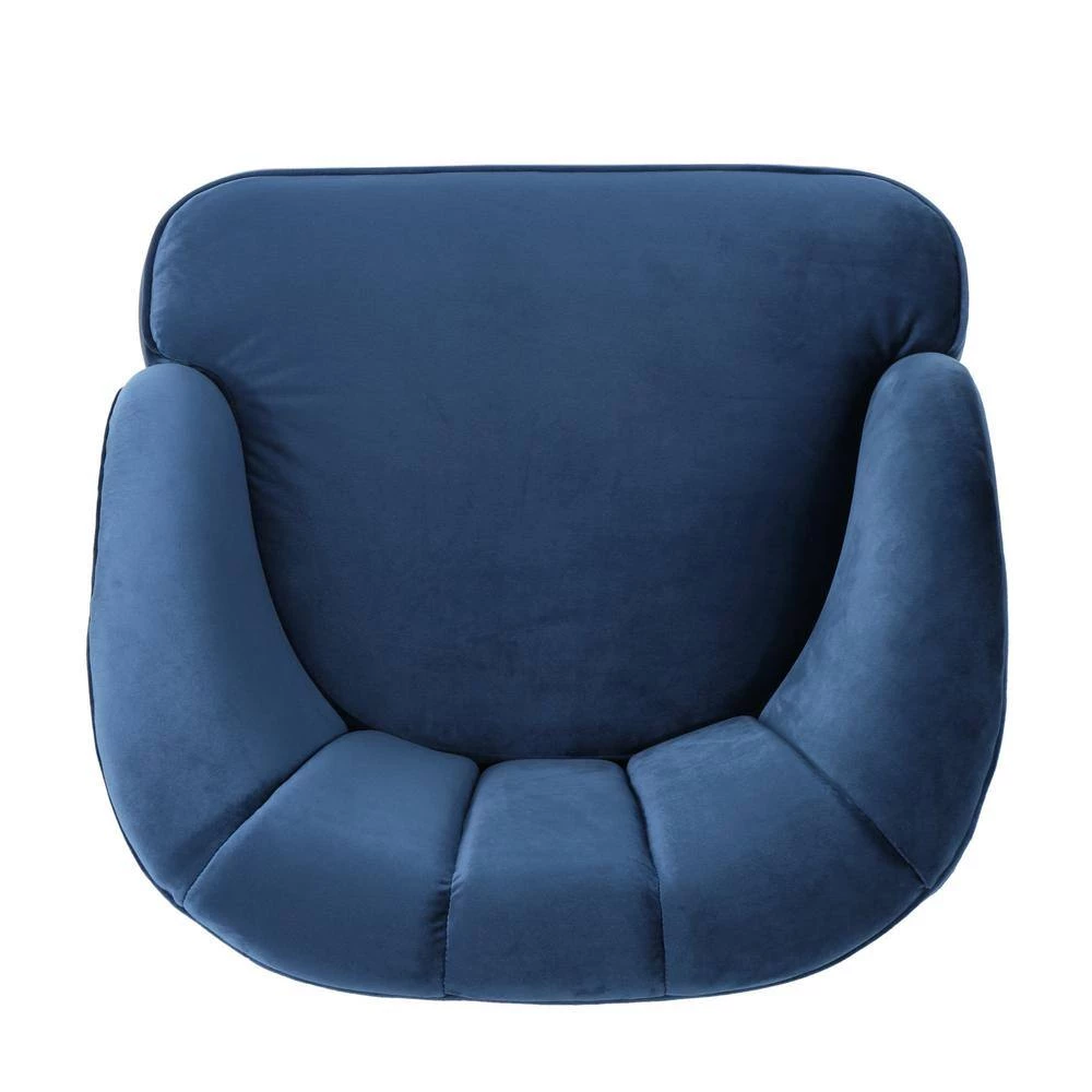 Amaia Cobalt Velvet Upholstered Club Chair (Set of 2) by Noble House - Image 9