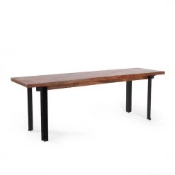 Pisgah Country Brown Bench 17.75 in. x 53.25 in. x 13.75 in. by Noble House