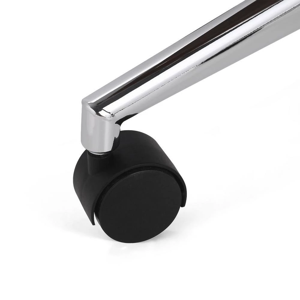 Trion Dark Brown and Walnut Faux Leather Swivel Task Chairs by Noble House - Image 5