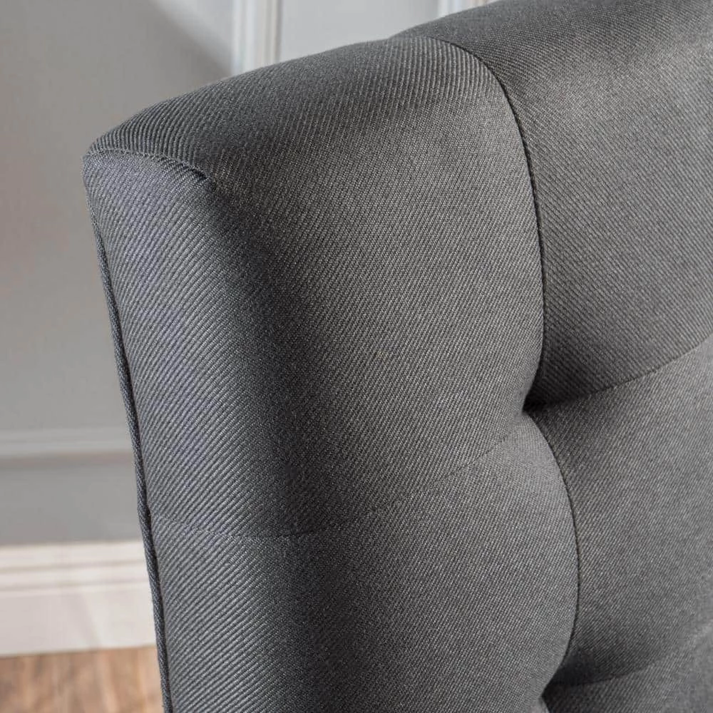 Kenan Charcoal Bar Stool Bench 37.50 in. x 21.00 in. by Noble House - Image 4