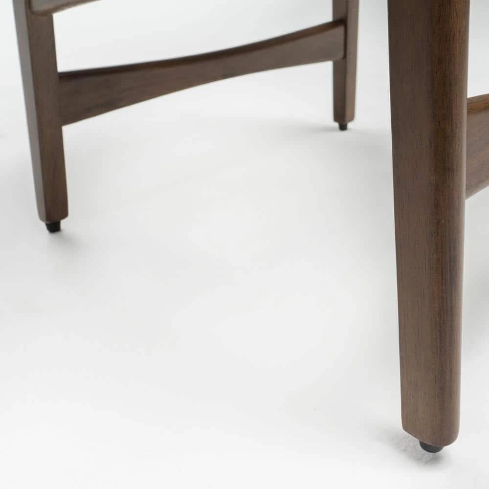 Gavin 36.4 in. Dark Grey/Walnut Fabric Counter Chairs (Set of 2) by Noble House - Image 6