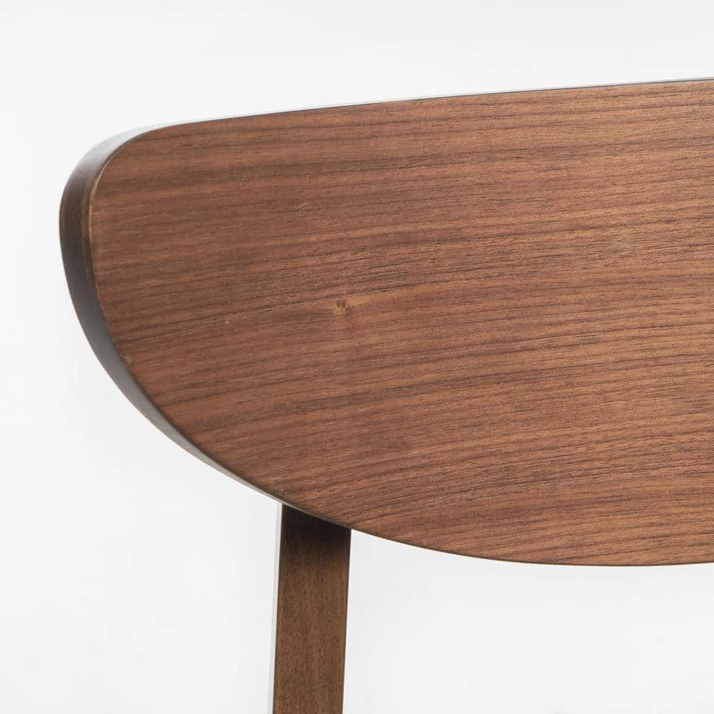 Gavin 36.4 in. Dark Grey/Walnut Fabric Counter Chairs (Set of 2) by Noble House - Image 4