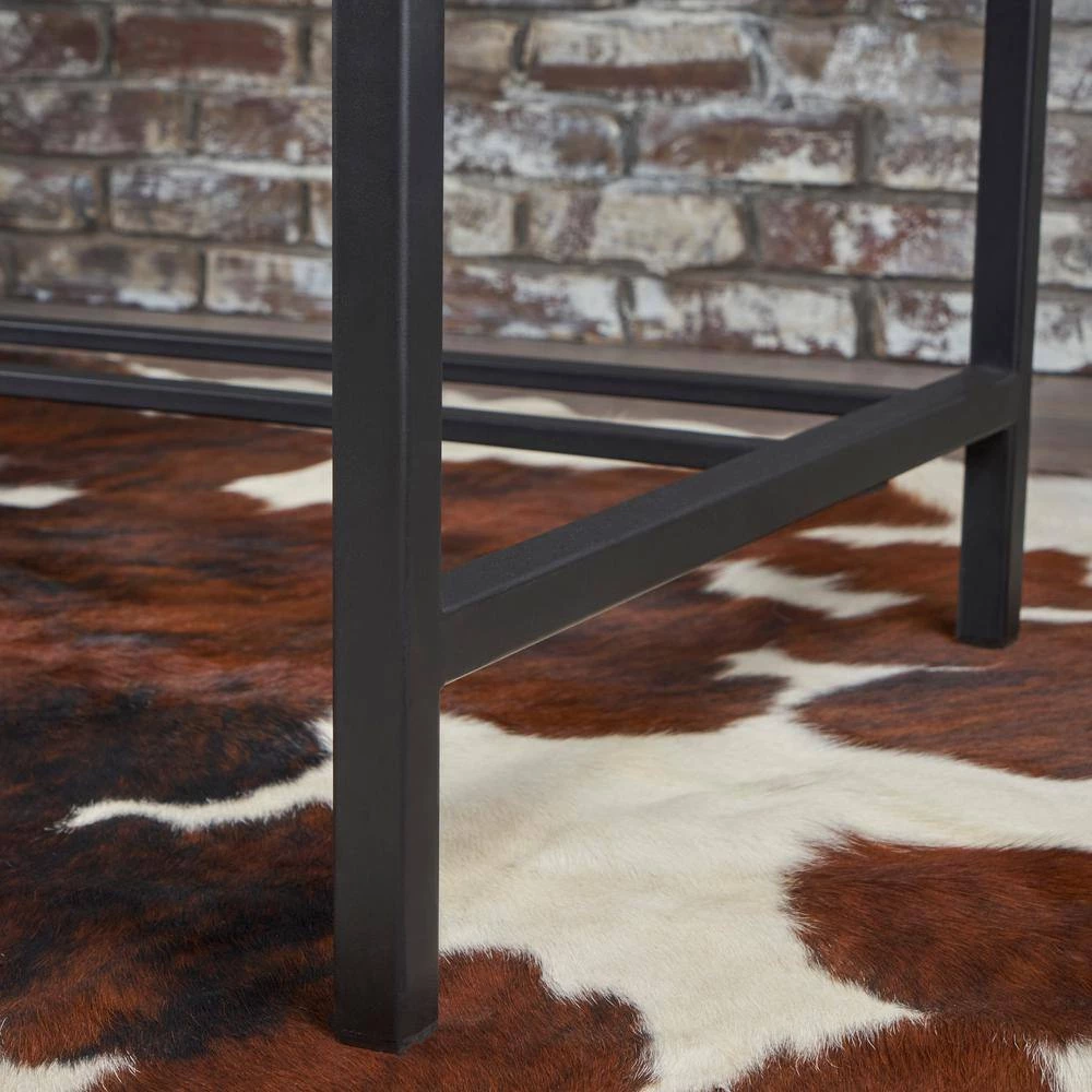 44 in. Rectangular Dark Oak 2 Drawer Computer Desk with Built-In Storage by Noble House - Image 3