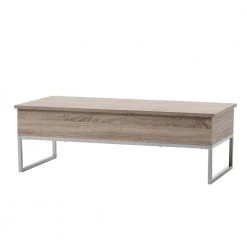 Saele 48 in. Dark Sonoma Large Rectangle Faux Wood Coffee Table with Lift Top by Noble House