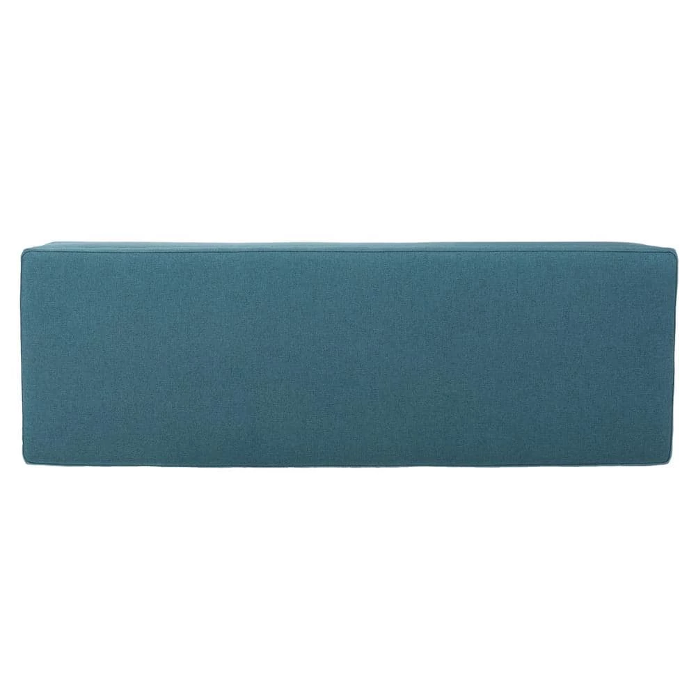 Cleo Dark Teal Fabric Storage Bench by Noble House - Image 3