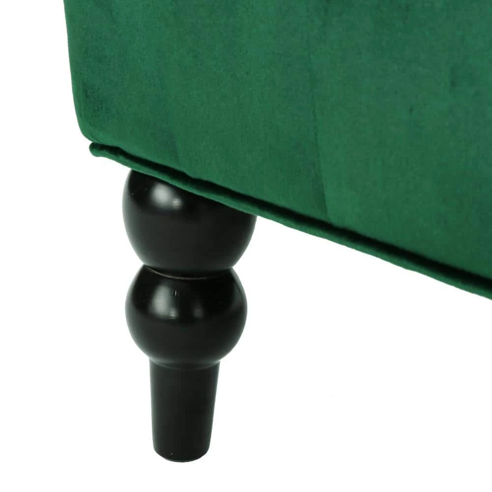 Leora Emerald Velvet 2-Seater Loveseat by Noble House - Image 10