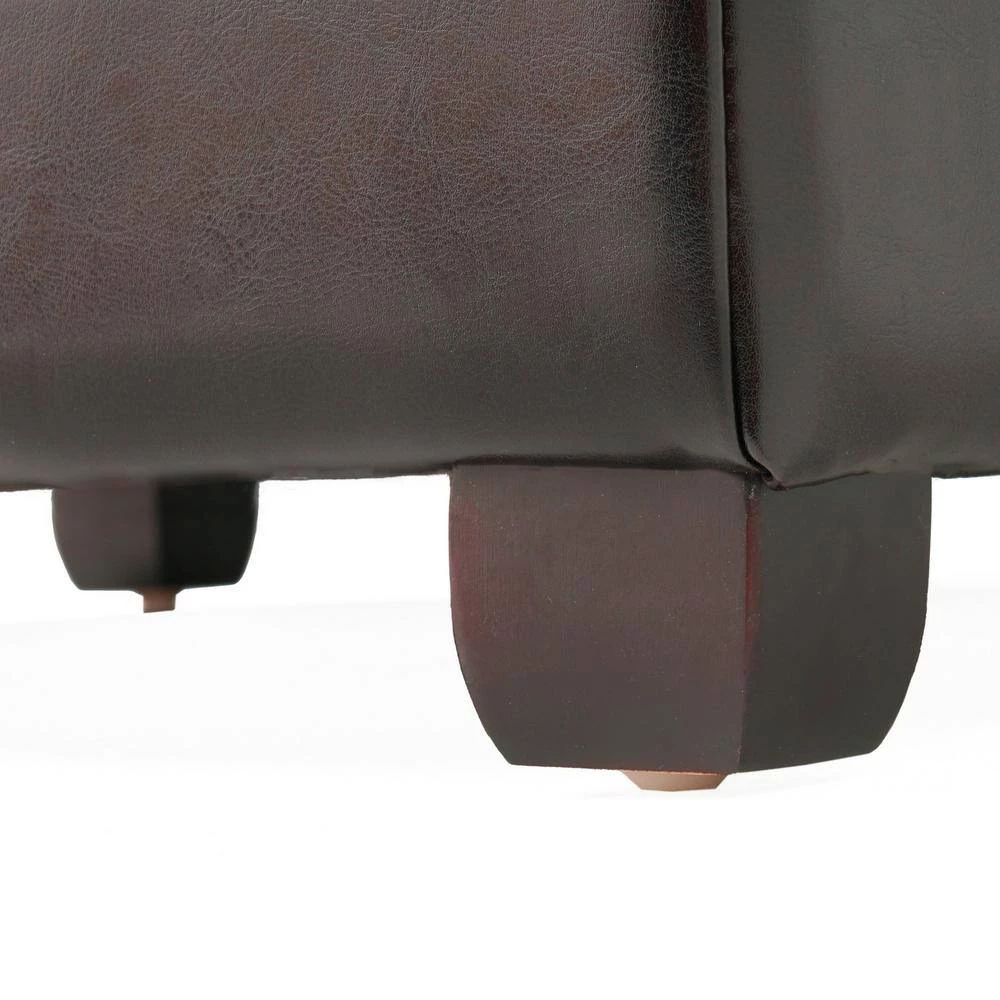 Carlsbad Espresso Brown Storage Ottoman by Noble House - Image 6