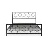 Francoise Flat Black Metal King Bed Frame by Noble House