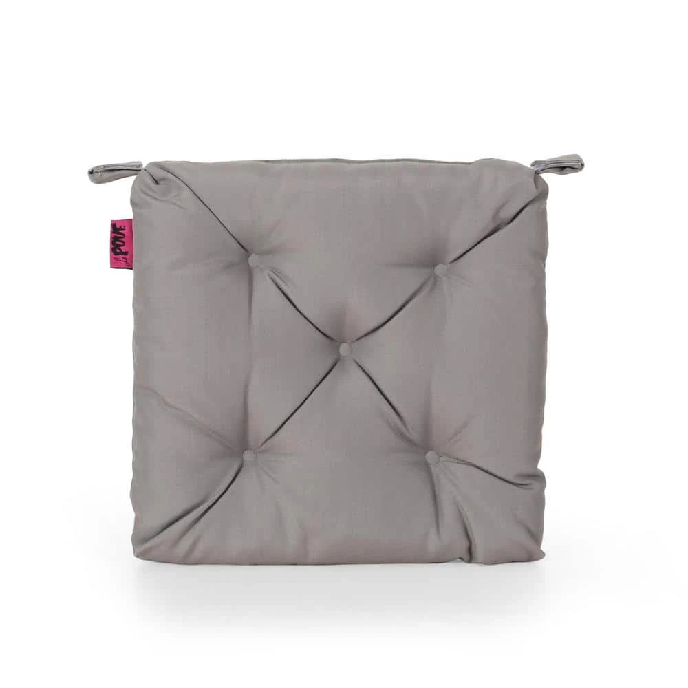 Bandel Grey Tufted Chair Pad by Noble House