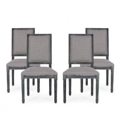 Robin Gray Upholstered Dining Side Chair (Set of 4) by Noble House